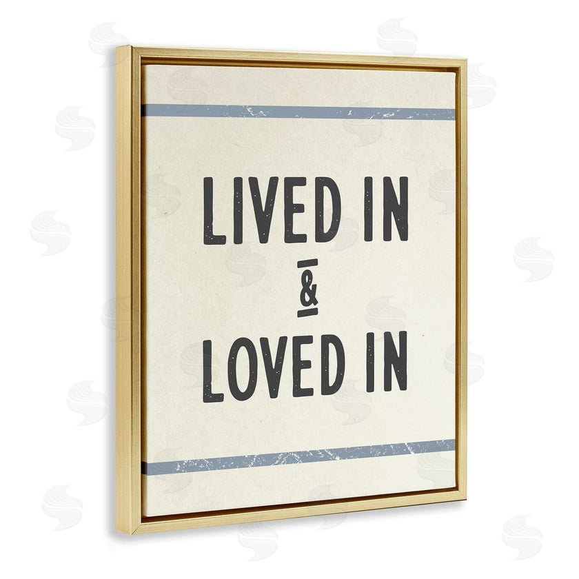 Stupell Studio | Lived In Loved In Blue Bistro Stripe
