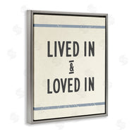 Stupell Studio | Lived In Loved In Blue Bistro Stripe