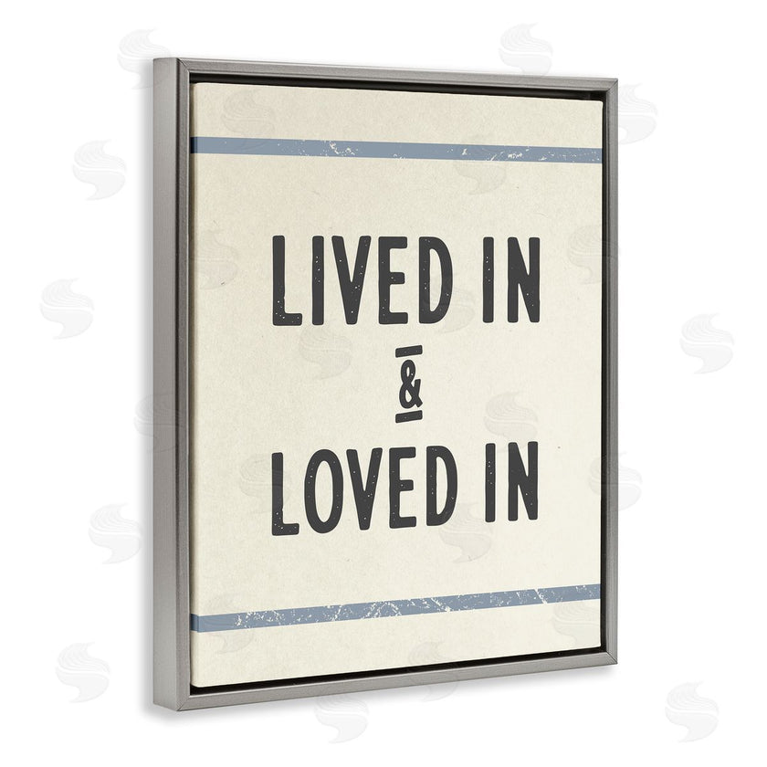 Stupell Studio | Lived In Loved In Blue Bistro Stripe