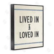 Stupell Studio | Lived In Loved In Blue Bistro Stripe