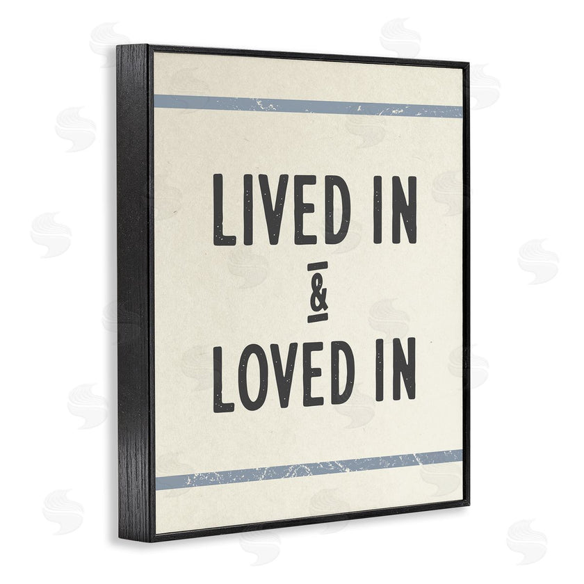 Stupell Studio | Lived In Loved In Blue Bistro Stripe