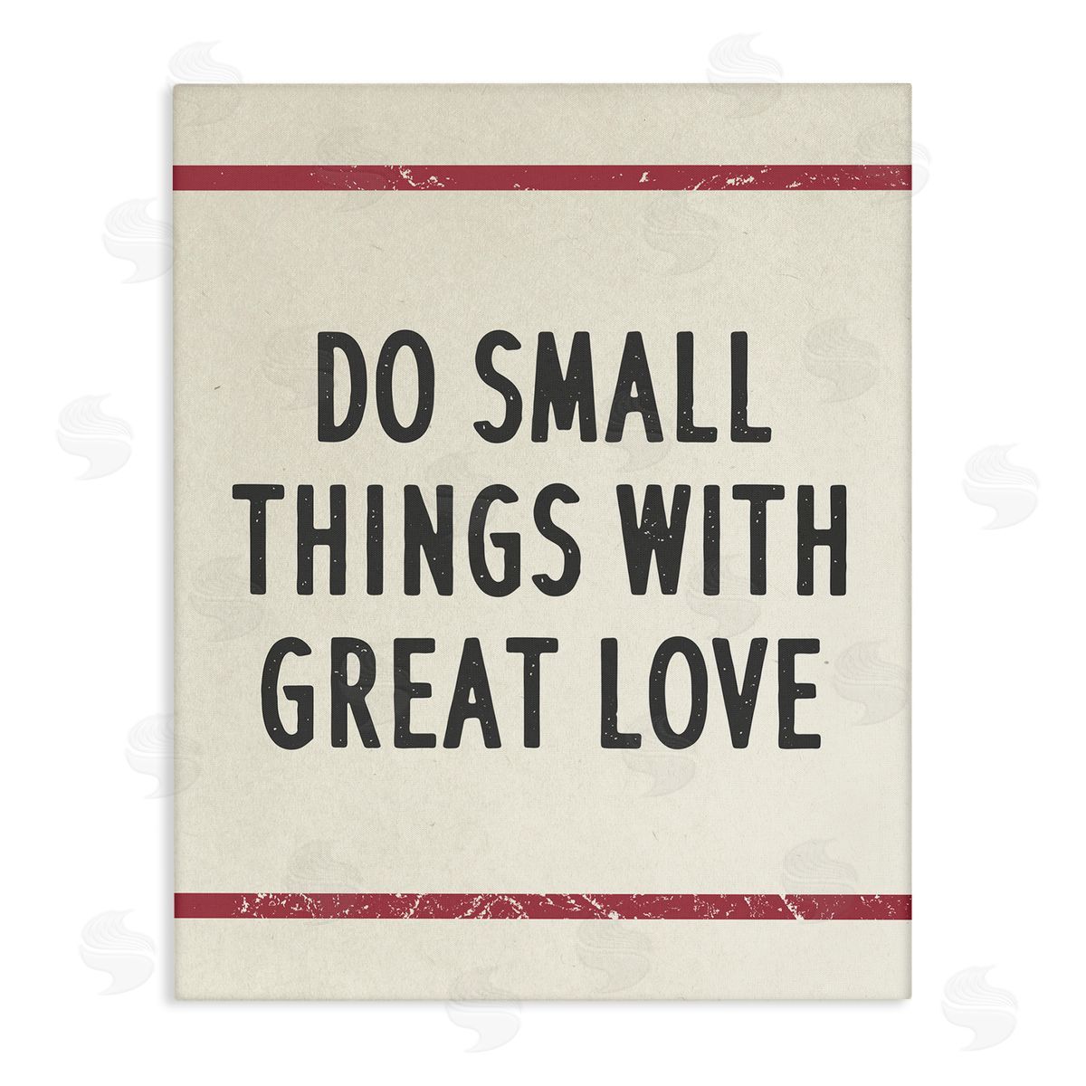 Stupell Studio Do Things with Love Red Stripe Canvas Wall Art