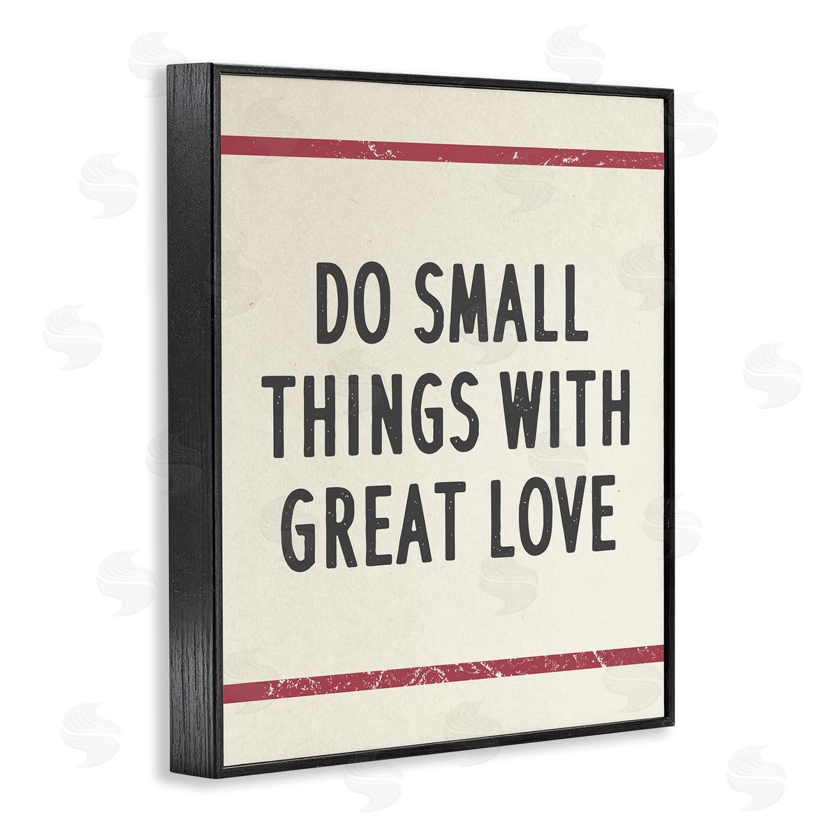 Stupell Studio Do Things with Love Red Stripe Black Framed Giclee Wall Art