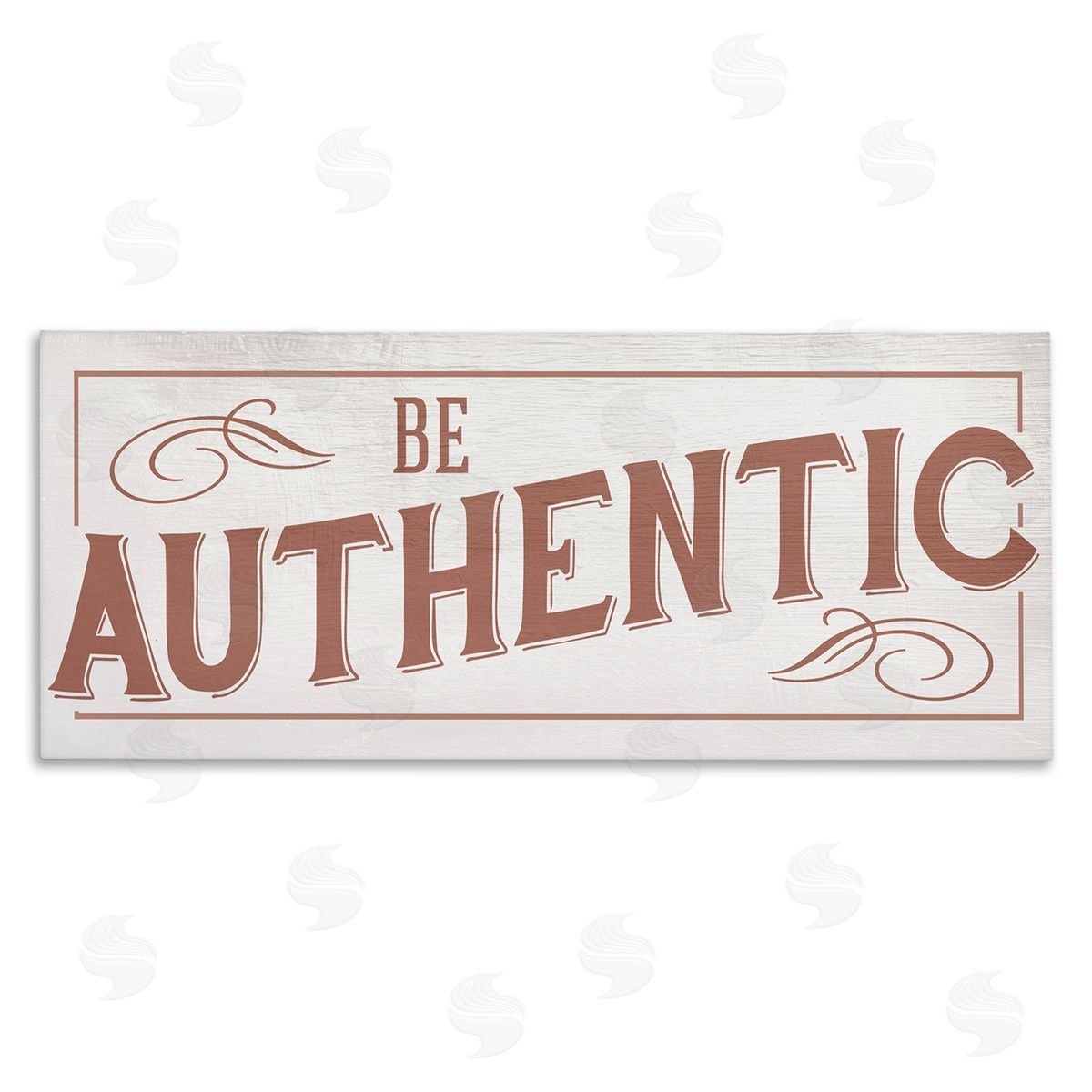 Stupell Studio Be Authentic Soft Red Typography Canvas Wall Art