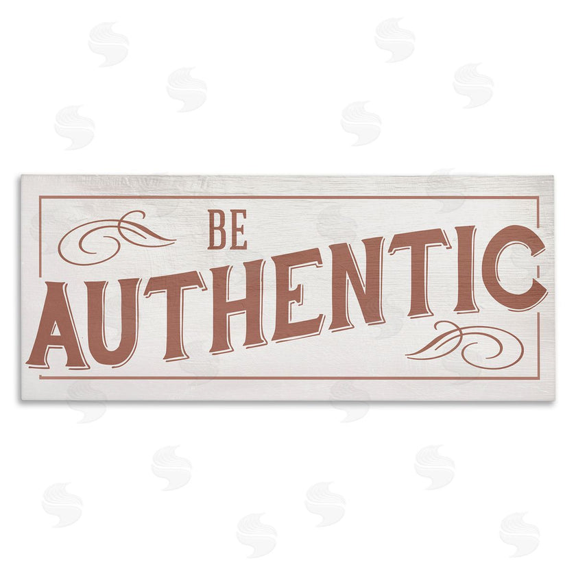 Stupell Studio | Be Authentic Soft Red Typography