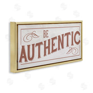 Stupell Studio | Be Authentic Soft Red Typography