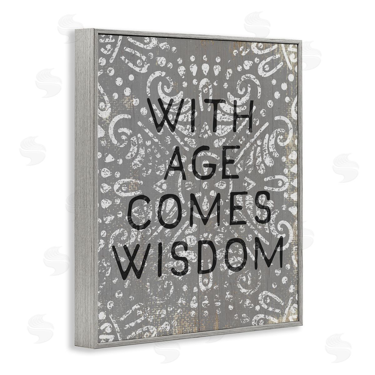 Stupell Studio With Age Comes Wisdom Boho Gray Framed Giclee Wall Art