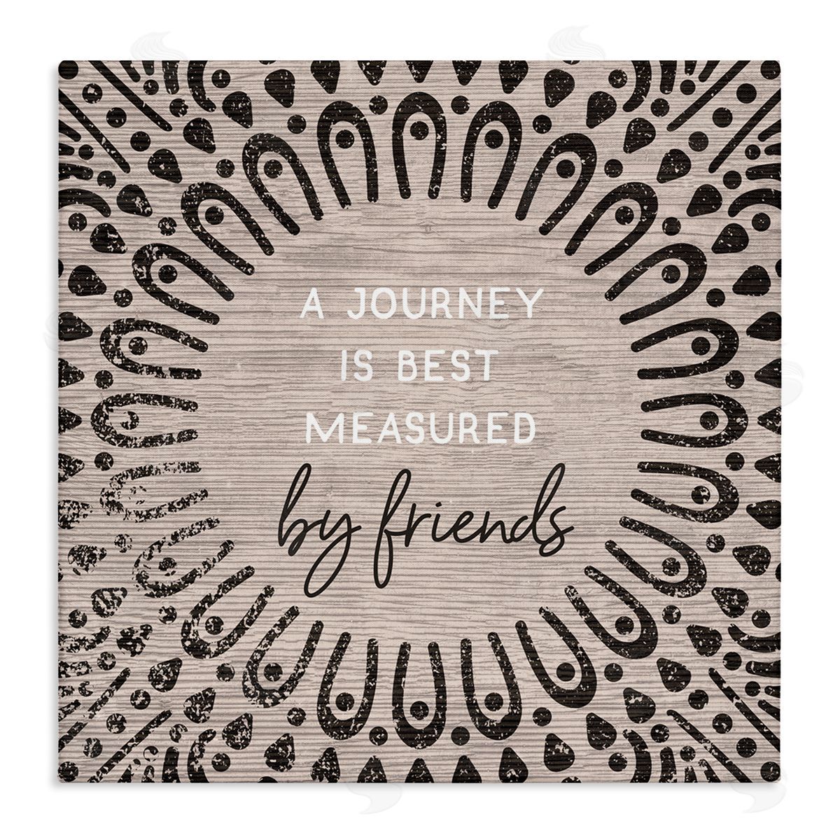 Stupell Studio Best Measured By Friends Moroccan Pattern Canvas Wall Art