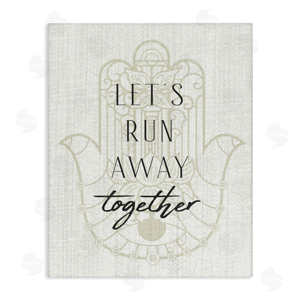 Stupell Studio Runaway Together Moroccan Khmissa Pattern Canvas Wall Art