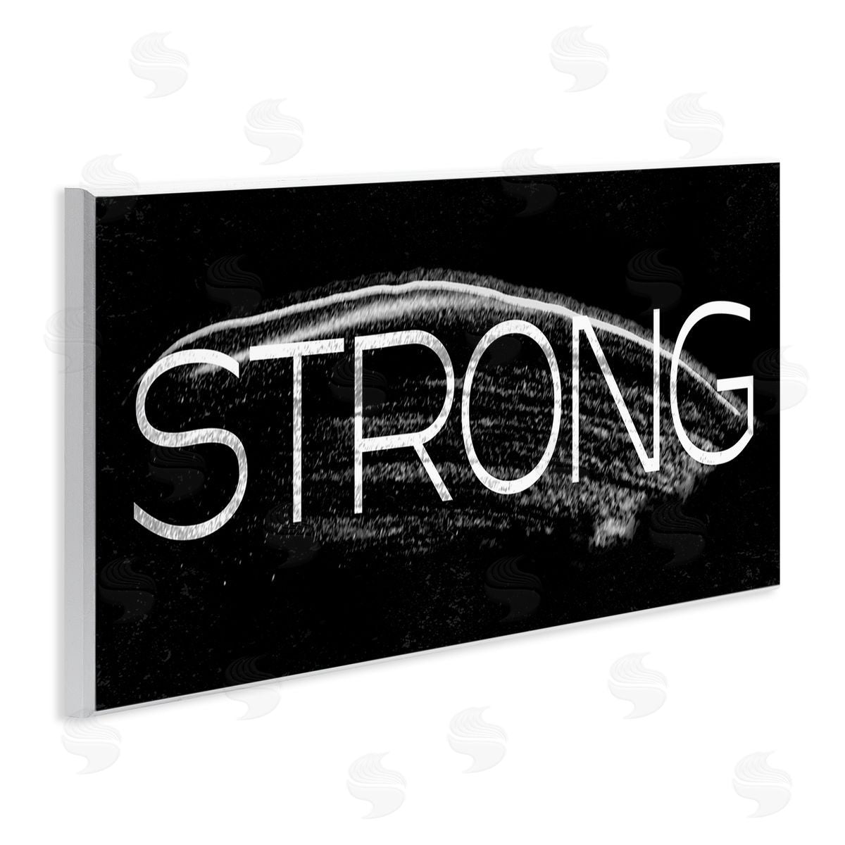 Stupell Studio Strong Phrase Bold Paint Stroke Wall Plaque Art