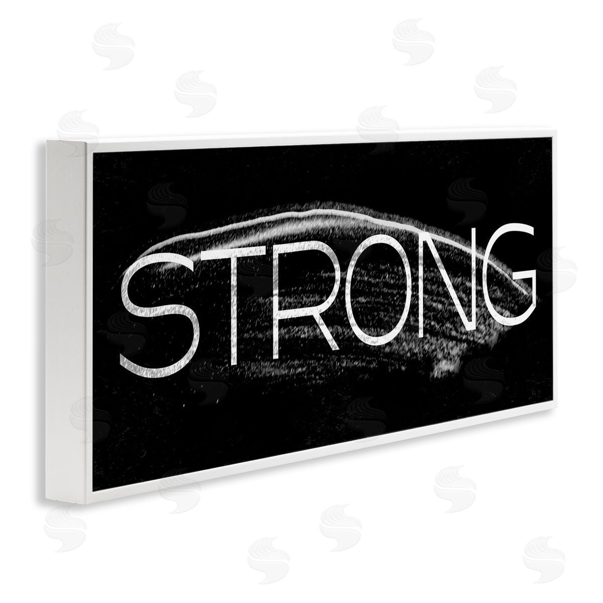 Stupell Studio Strong Phrase Bold Paint Stroke White Framed Giclee Wall Art