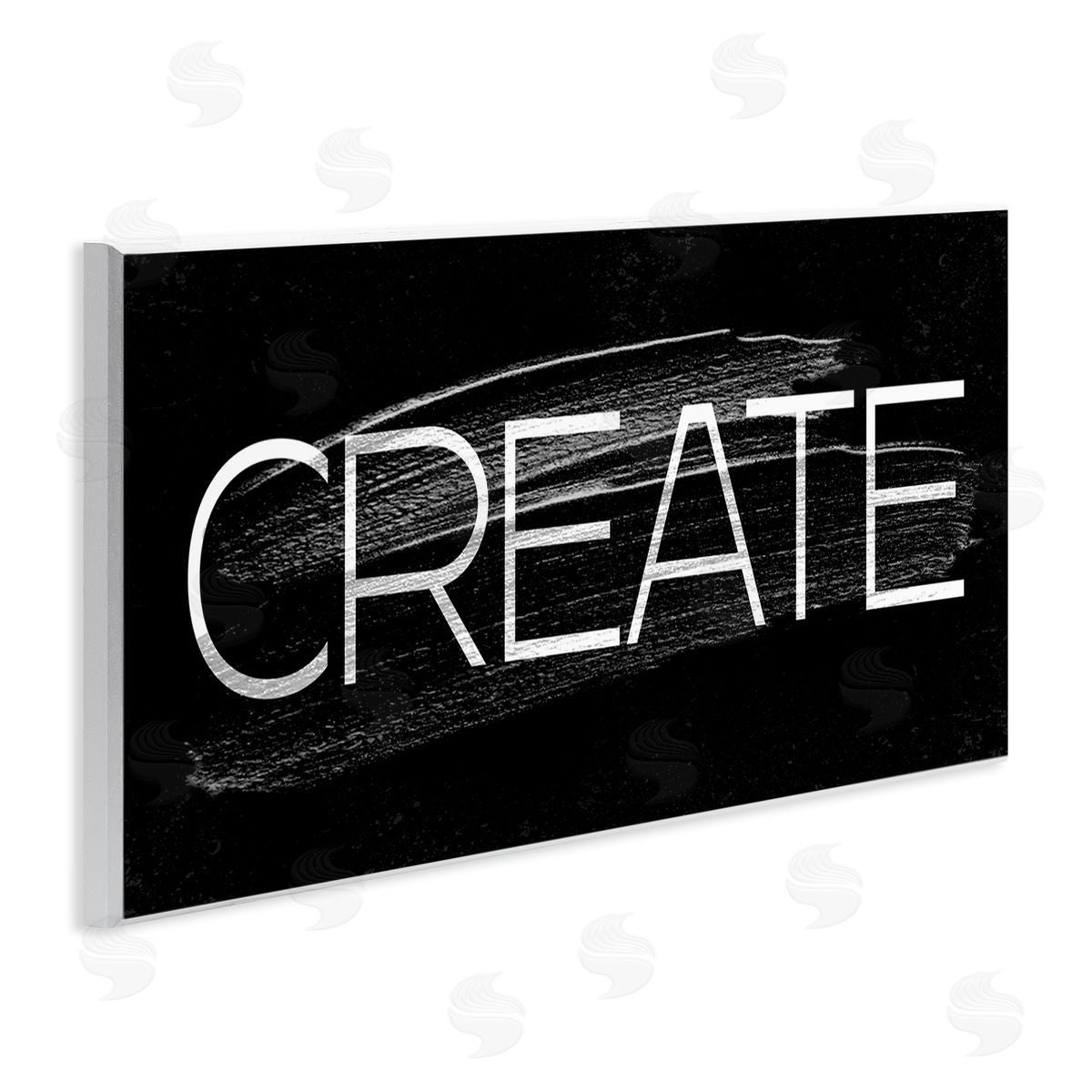Stupell Studio Create Text Paint Stroke Wall Plaque Art