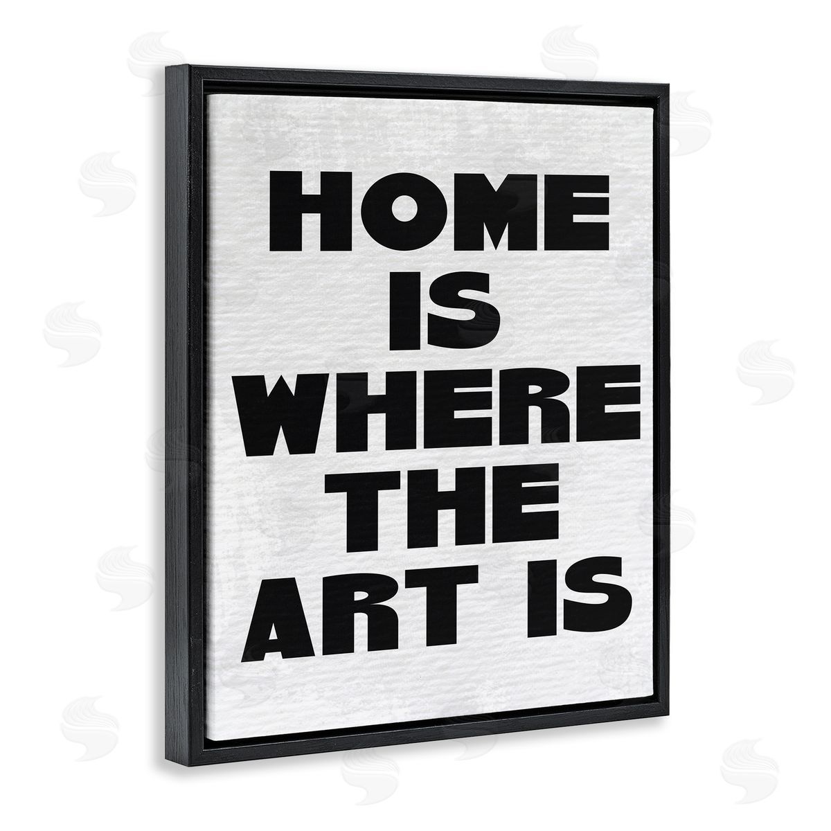 Stupell Studio Home Is Where Art Is Minimal Black Floater Frame Canvas Art