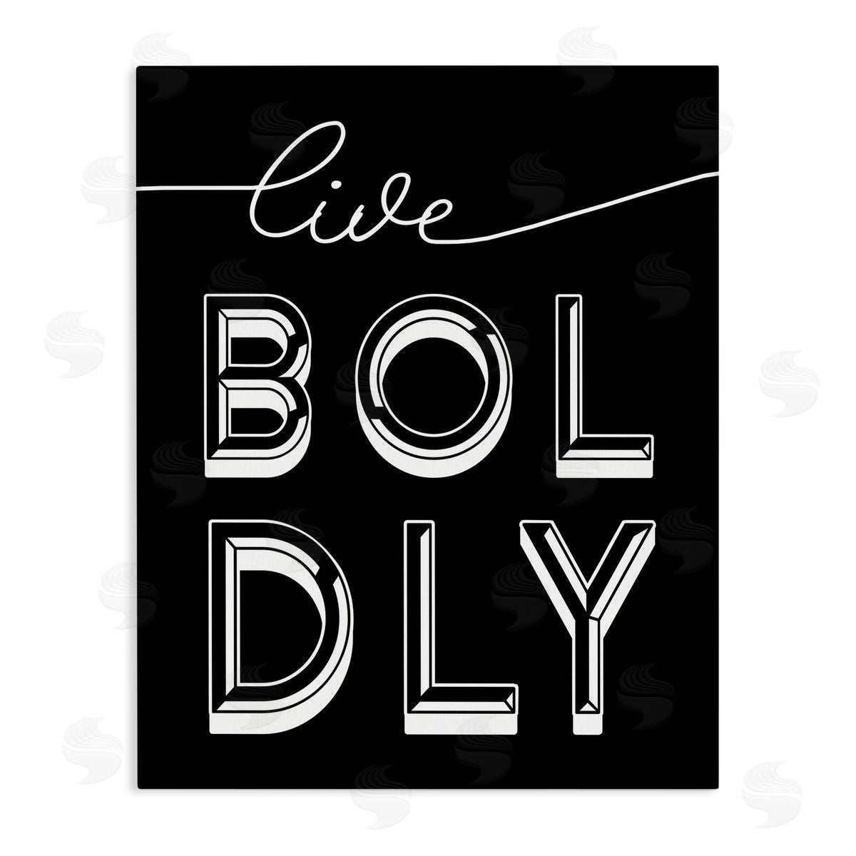 Stupell Studio Live Boldly Text Pop Typography Canvas Wall Art