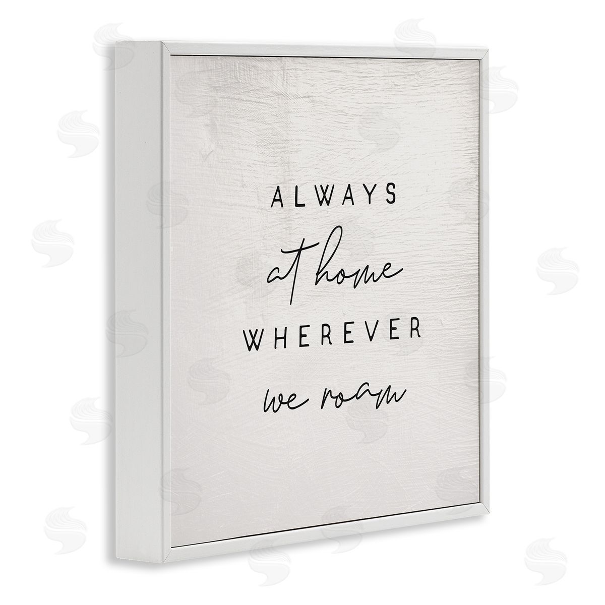 Stupell Studio Home Wherever We Roam Rustic Design White Framed Giclee Wall Art