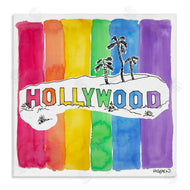 Mark Higden | Vibrant Hollywood Hills Watercolor Rainbow