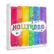Mark Higden | Vibrant Hollywood Hills Watercolor Rainbow