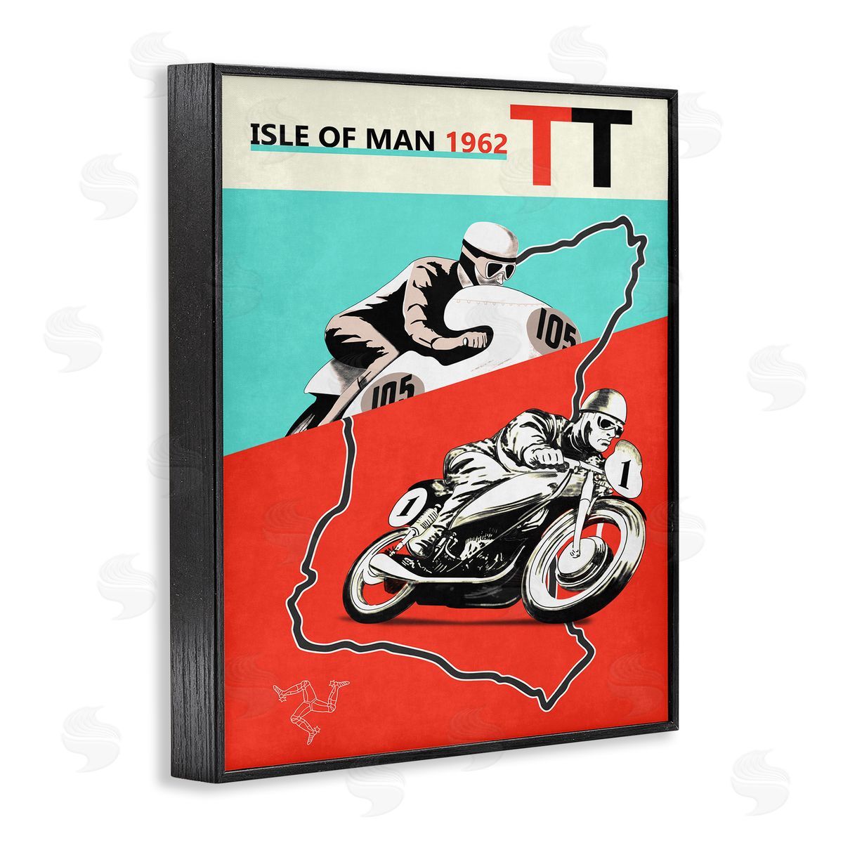 Mark Rogan European Grand Prix Advertisement Motorcycle Black Framed Giclee Wall Art