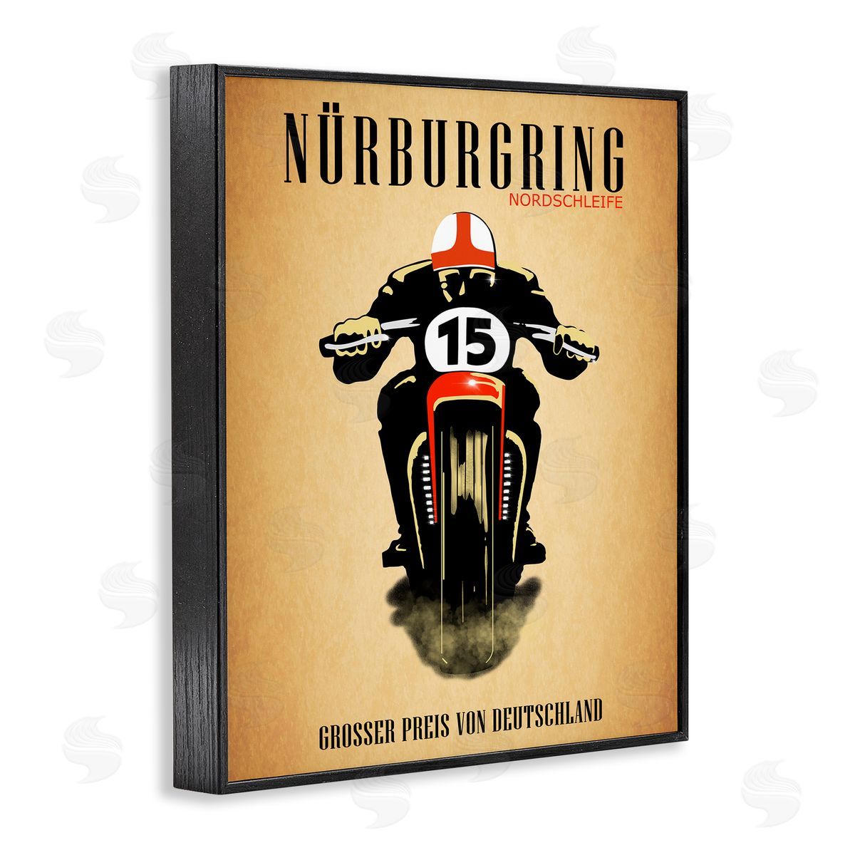 Mark Rogan Vintage German Motorcycle Advertisement Black Framed Giclee Wall Art