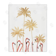 Ziwei Li | Flamingoes Golden Palm Trees