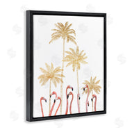 Ziwei Li | Flamingoes Golden Palm Trees