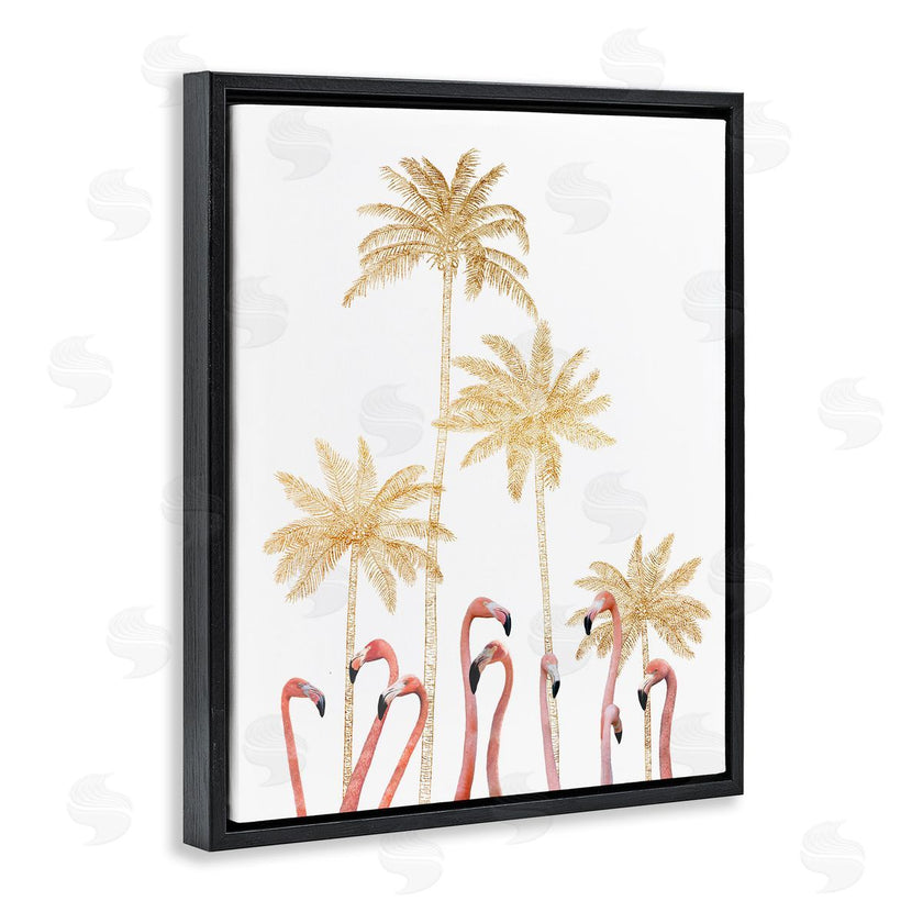 Ziwei Li | Flamingoes Golden Palm Trees