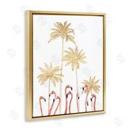 Ziwei Li | Flamingoes Golden Palm Trees