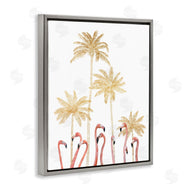 Ziwei Li | Flamingoes Golden Palm Trees