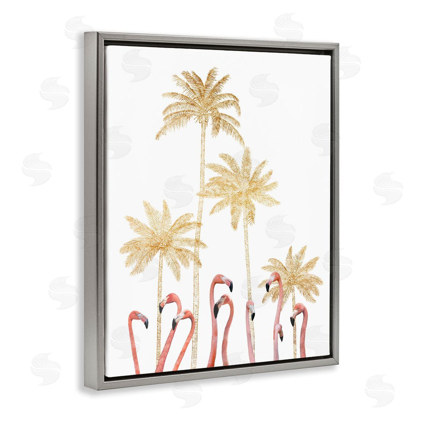 Ziwei Li | Flamingoes Golden Palm Trees
