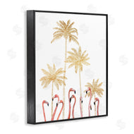 Ziwei Li | Flamingoes Golden Palm Trees