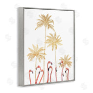 Ziwei Li | Flamingoes Golden Palm Trees