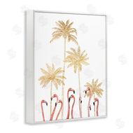 Ziwei Li | Flamingoes Golden Palm Trees