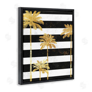 Ziwei Li | Golden Palm Trees Bold Stripes