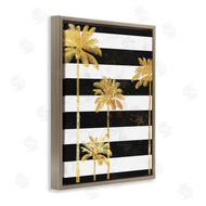 Ziwei Li | Golden Palm Trees Bold Stripes