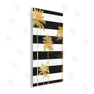 Ziwei Li | Golden Palm Trees Bold Stripes