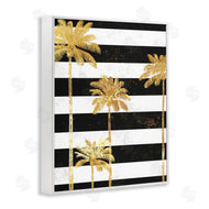Ziwei Li | Golden Palm Trees Bold Stripes