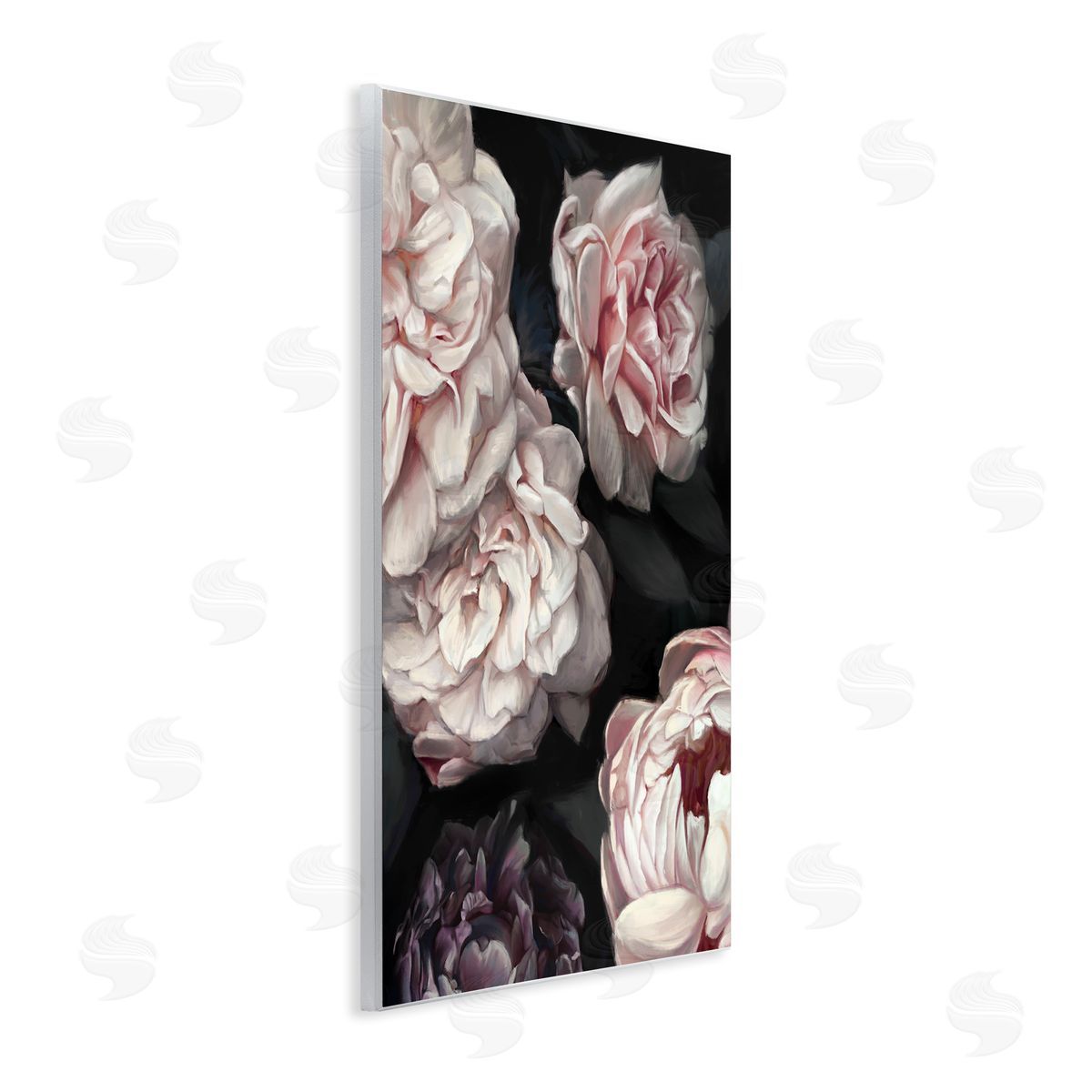 Ziwei Li Clustered Pink and White Flowers Wall Plaque Art