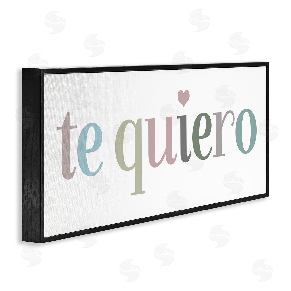 Te Quiero Romantic Spanish Black Frame Print Wall Art, Home Decor by SD Graphics Studio