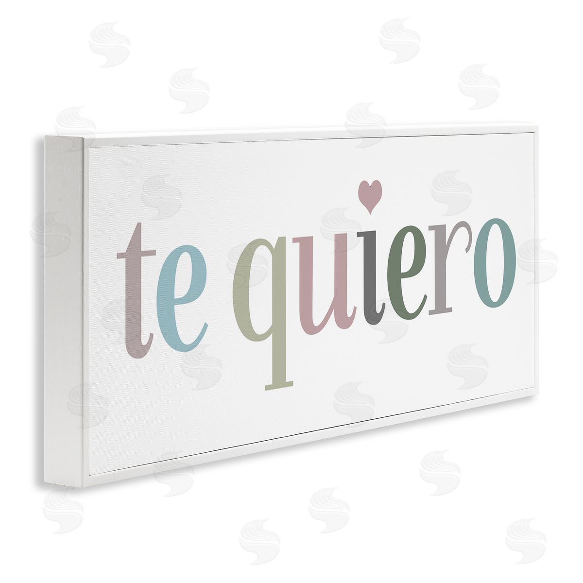 Te Quiero Romantic Spanish White Frame Print Wall Art, Home Decor by SD Graphics Studio