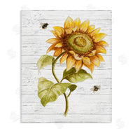 Patricia Pinto | Rustic Sunflower Roaming Honey Bee