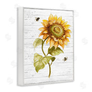 Patricia Pinto | Rustic Sunflower Roaming Honey Bee