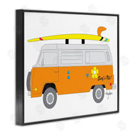 Mark Higden | Retro Orange Beach Cruiser Surf