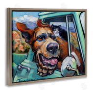 CR Townsend | Cat and Dog in Truck Window