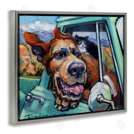 CR Townsend | Cat and Dog in Truck Window