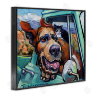 CR Townsend | Cat and Dog in Truck Window