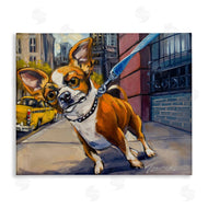CR Townsend | City Dog Walk Pet Painting