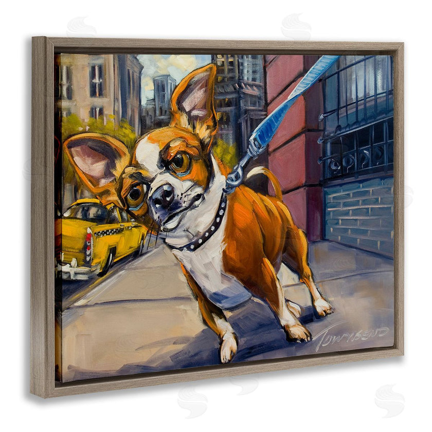CR Townsend | City Dog Walk Pet Painting