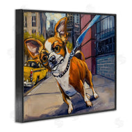 CR Townsend | City Dog Walk Pet Painting