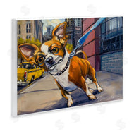 CR Townsend | City Dog Walk Pet Painting