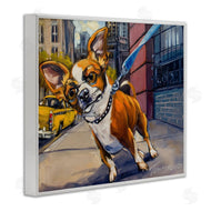 CR Townsend | City Dog Walk Pet Painting